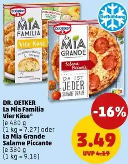 PENNY DR. OETKER La Mia Familia Vier Käse oder La Mia Grande Salame Piccante Angebot