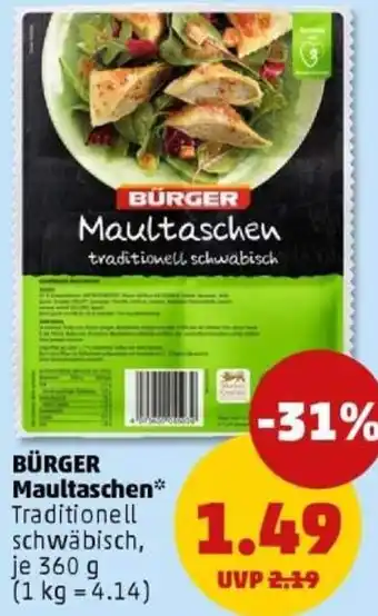 PENNY BÜRGER Maultaschen Angebot