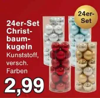 Wiglo Wunderland 24er- Set Christ baum kugeln Angebot