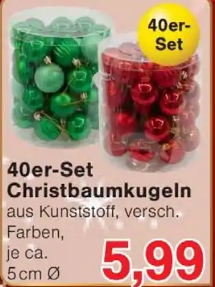 Wiglo Wunderland 40er-Set Christbaumkugeln Angebot