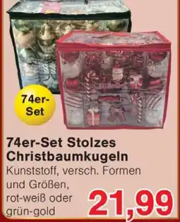 Wiglo Wunderland 74er-Set Stolzes Christbaumkugeln Angebot