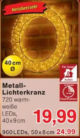 Wiglo Wunderland Metall Lichterkranz Angebot