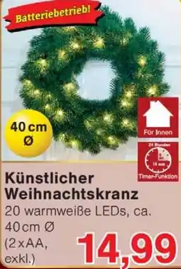 Wiglo Wunderland Künstlicher Weihnachtskranz Angebot