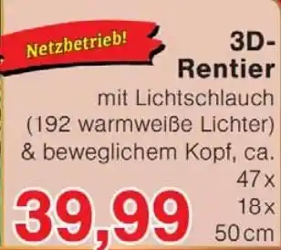 Wiglo Wunderland 3D- Rentier Angebot