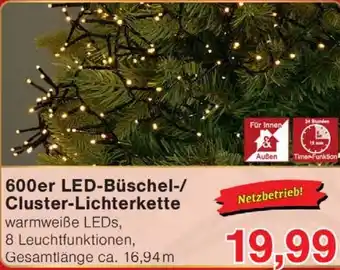 Wiglo Wunderland 600er LED-Büschel-/ Cluster-Lichterkette Angebot