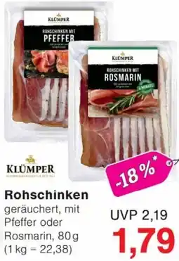 Wiglo Wunderland KLÜMPER Rohschinken Angebot