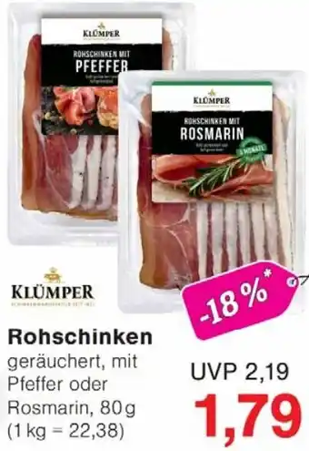 Wiglo Wunderland KLÜMPER Rohschinken Angebot