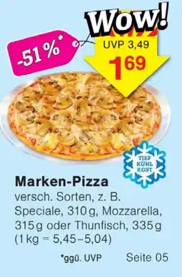 Wiglo Wunderland Marken-Pizza Angebot