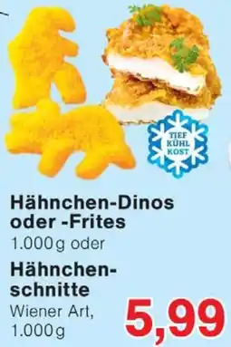 Wiglo Wunderland Hähnchen-Dinos oder Frites Hähnchenschnitte Angebot