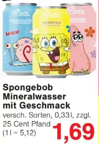Wiglo Wunderland Spongebob Mineralwasser mit Geschmack Angebot