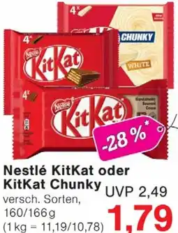 Wiglo Wunderland Nestlé KitKat oder KitKat Chunky Angebot