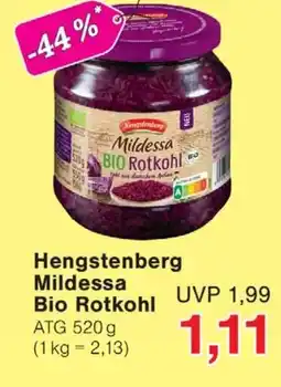 Wiglo Wunderland Hengstenberg Mildessa Bio Rotkohl Angebot