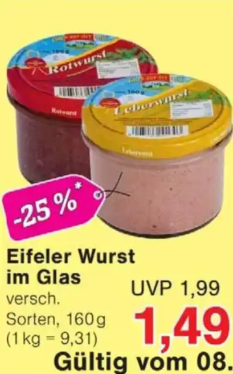 Wiglo Wunderland Eifeler Wurst im Glas Angebot
