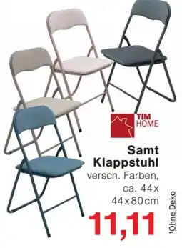 Wiglo Wunderland Samt Klappstuhl Angebot