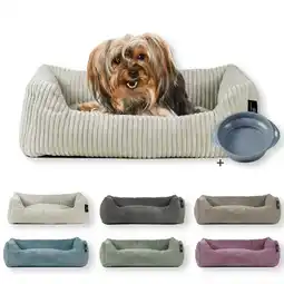 Netto Marken-Discount Rohrschneider Tierbett Cordstoff breit Gr. 1 taupe + faltbarer Reisenapf Angebot