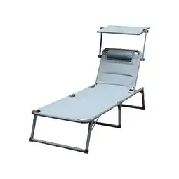 Netto Marken-Discount Komfort-Sonnenliege inkl. Kissen gepolstert aus Aluminium - Grau Angebot
