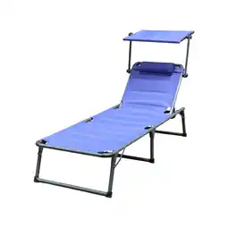 Netto Marken-Discount XXL-Komfort-Sonnenliege inkl. Kissen gepolstert aus Aluminium - Blau Angebot