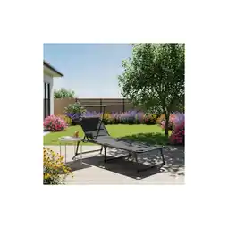 Netto Marken-Discount Komfort-Sonnenliege inkl. Kissen gepolstert aus Aluminium - Anthrazit Angebot