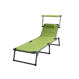 Netto Marken-Discount XXL-Komfort-Sonnenliege inkl. Kissen gepolstert aus Aluminium - Grün Angebot
