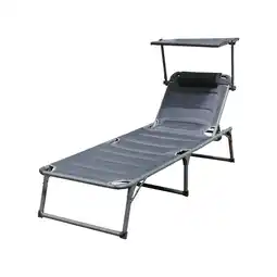 Netto Marken-Discount XXL-Komfort-Sonnenliege inkl. Kissen gepolstert aus Aluminium - Anthrazit Angebot