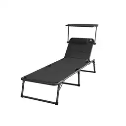 Netto Marken-Discount XXL-Komfort-Sonnenliege inkl. Kissen gepolstert aus Aluminium - Schwarz Angebot