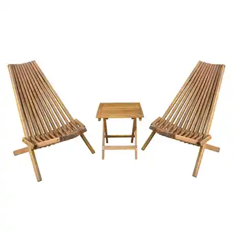 Netto Marken-Discount 2er Set Holzliegestuhl mit Tisch aus Akazie klappbar Angebot