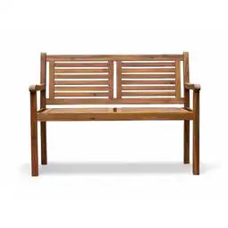 Netto Marken-Discount 2-Sitzer Gartenbank aus Akazienholz, ca. 119 x 90 x 57 cm - Braun Angebot