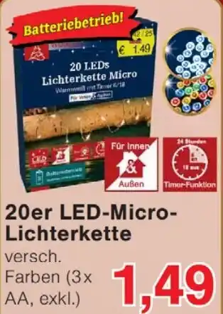 Wiglo Wunderland 20er LED-Micro Lichterkette Angebot