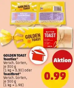 PENNY GOLDEN TOAST Toasties oder Toastbrot Angebot