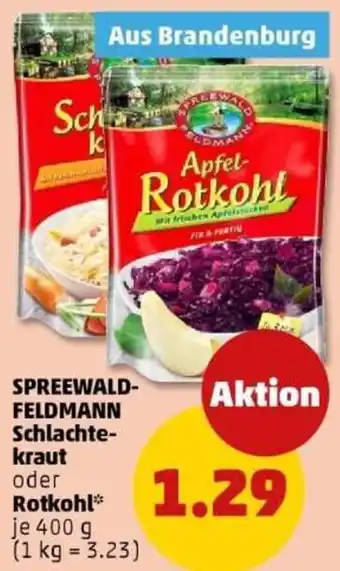 PENNY SPREEWALD FELDMANN Schlachtekraut oder Rotkohl Angebot
