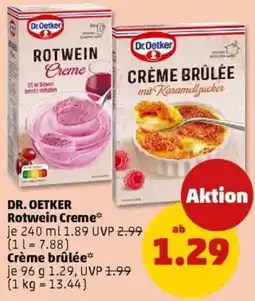 PENNY DR. OETKER Rotwein Creme oder Crème brûlée Angebot