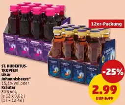 PENNY ST. HUBERTUS TROPFEN Likör Johannisbeere oder Kräuter Angebot