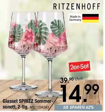 Zurbrüggen RITZENHOFF Glasset SPRIZZ Sommersonett, 2-tig. Angebot