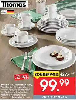Zurbrüggen Thomas Kombiservice TREND WEISS, 30-tlg. Angebot