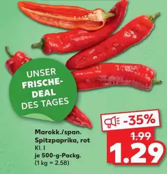 Kaufland Marokk./span. Spitzpaprika, rot Angebot