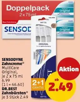 PENNY SENSODYNE Zahncreme oder DR.BEST Zahnbürsten Angebot