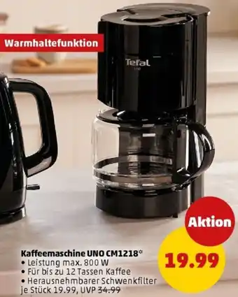 PENNY Tefal Kaffeemaschine UNO CM1218 Angebot