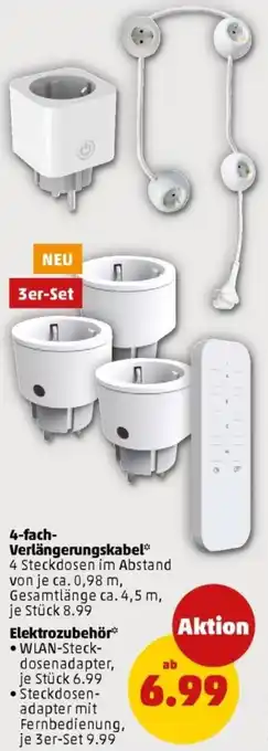 PENNY 4-fach Verlängerungskabel Angebot