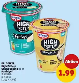PENNY DR. OETKER High Protein Grieẞpudding oder Porridge Angebot
