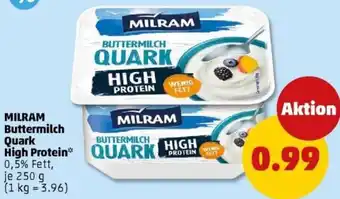 PENNY MILRAM Buttermilch Quark High Protein Angebot