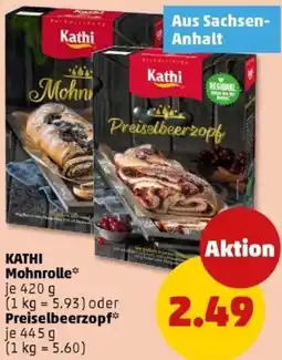 PENNY KATHI Mohnrolle oder Preiselbeerzopf Angebot