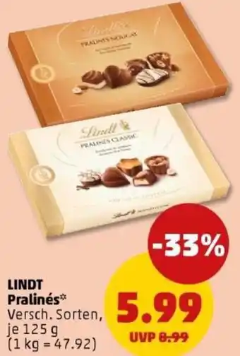 PENNY LINDT Pralinés Angebot
