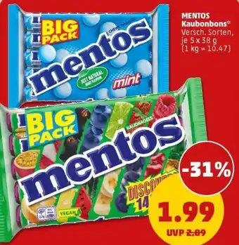 PENNY MENTOS Kaubonbons Angebot