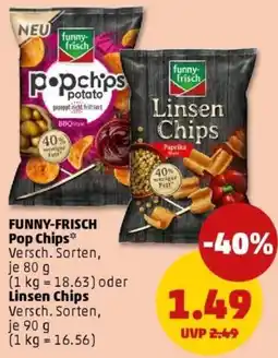 PENNY FUNNY-FRISCH Pop Chips oder Linsen Chips Angebot