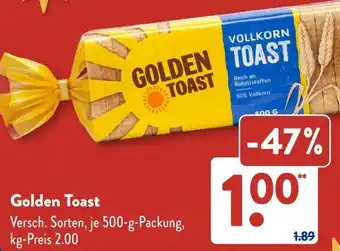 Aldi Süd Golden Toast Angebot