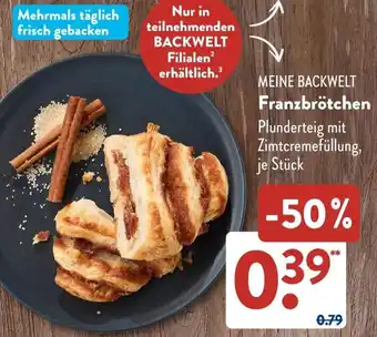 Aldi Süd MEINE BACKWELT Franzbrötchen Angebot