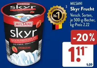 Aldi Süd MILSANI Skyr Frucht Angebot