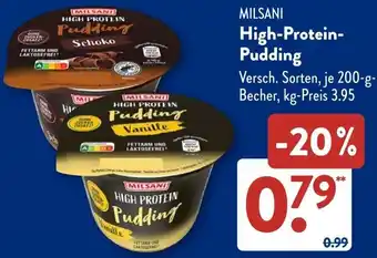 Aldi Süd MILSANI High-Protein Pudding Angebot