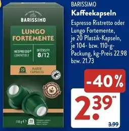 Aldi Süd BARISSIMO Kaffeekapseln Angebot