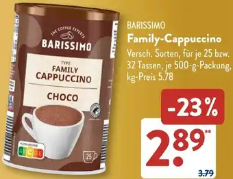 Aldi Süd BARISSIMO Family-Cappuccino Angebot